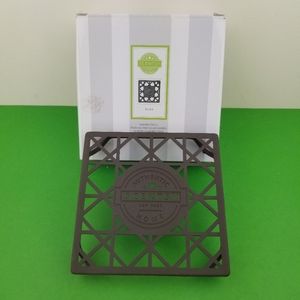 Retired Authentic Scentsy 5" Warmer Stand Square Bronze In Original Box